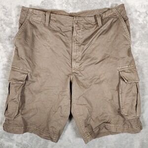 Caribbean Cargo Shorts Men's 40X11 Brown Pockets Hiking Travel‎ Walking